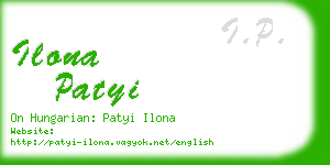 ilona patyi business card